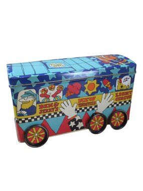 Ben & Jerry’s Ice Cream Tin Bus Vaudeville Light Circus Vintage 1990s